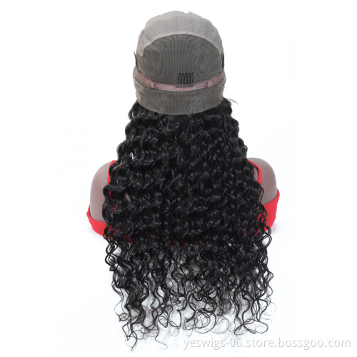 100% Real Unprocessed Mink Cambodian Hair Full Lace Wig 150 Density With Baby Hair Glueless Full Lace Wig Human Hair Deep Curly